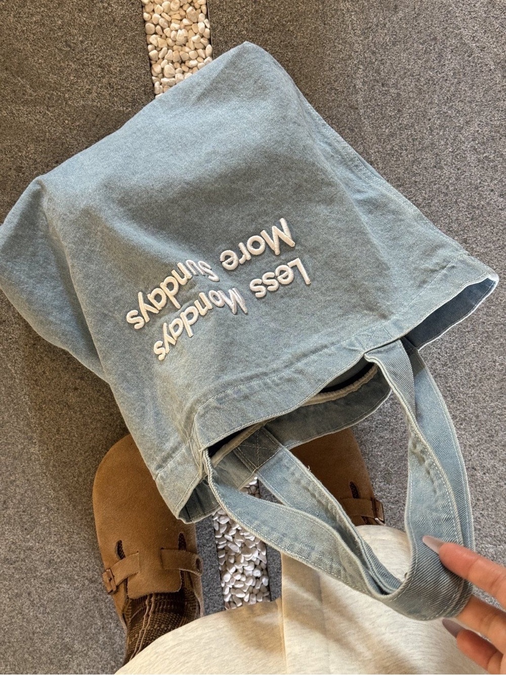 Women’s Light Blue Denim Jeans Tote - Unbranded